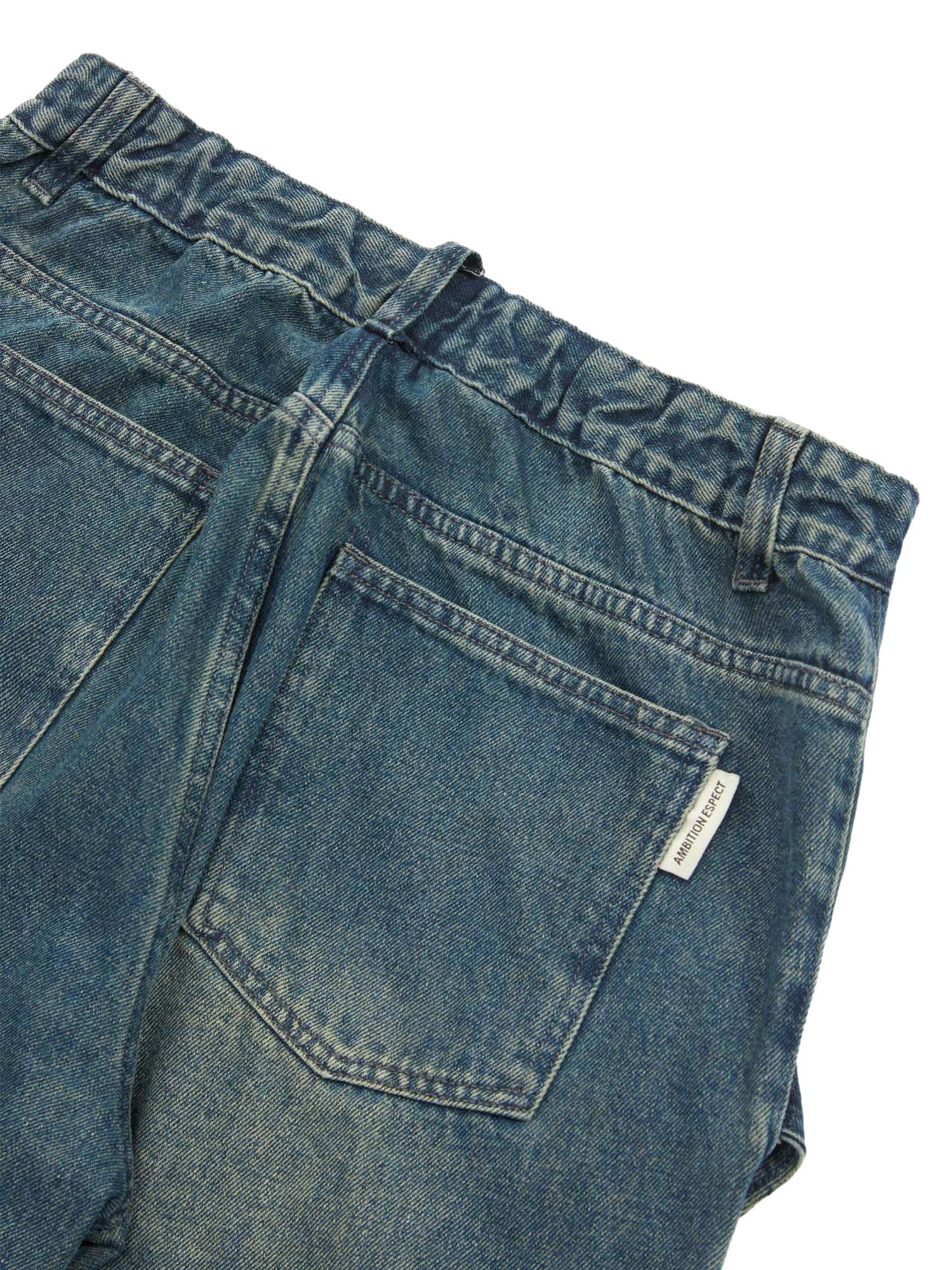 Thesupermade High Street Heavy Duty Design Multi-pocket Jeans