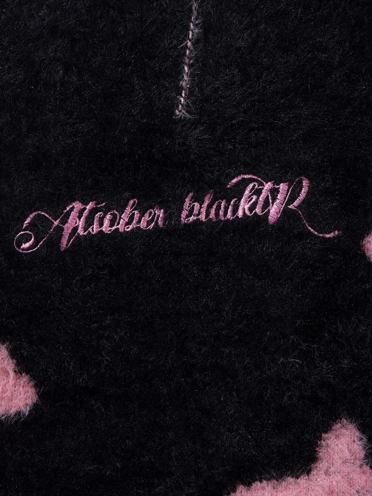 Thesupermade Faux Mink Butterfly Zip Up Turtle Neck Sweater 