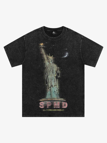Thesupermade Statue Of Liberty Vintage T-shirt - 2132 