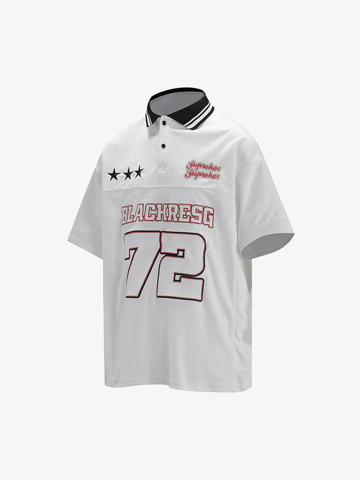 Retro Sports Jersey Polo Shirt 