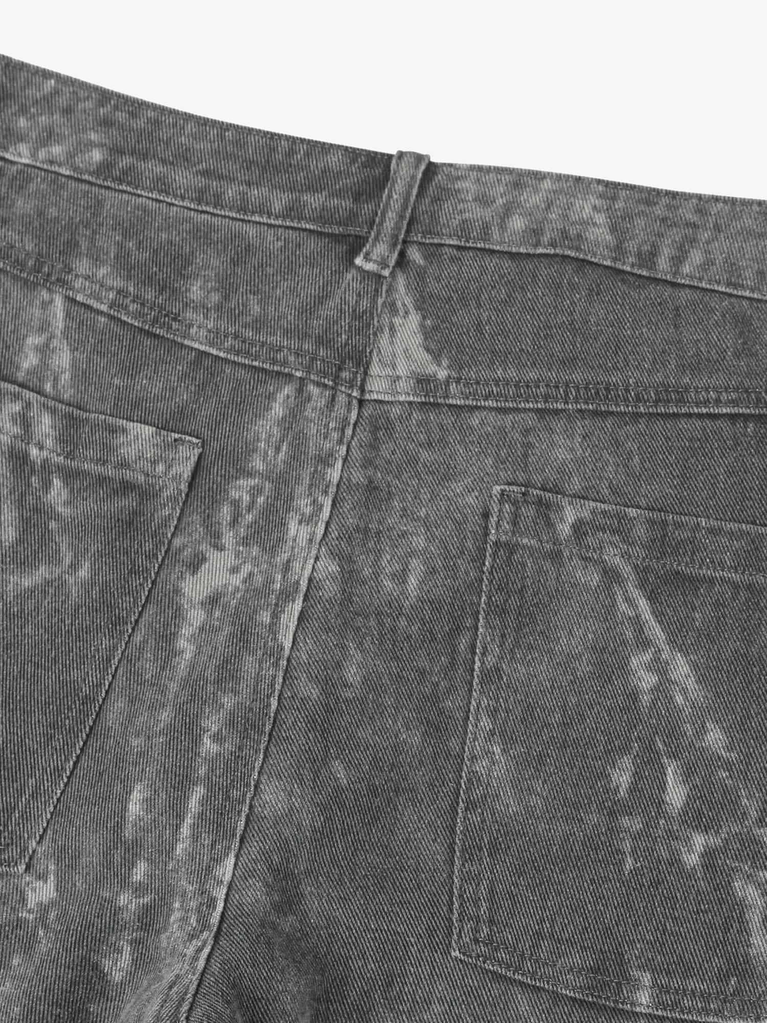 Thesupermade High Street Hip-hop Distressed Washed Work Jeans 