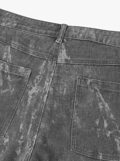 Thesupermade High Street Hip-hop Distressed Washed Work Jeans 
