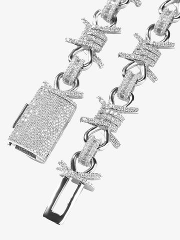 Punk Style Knot Hotfix Rhinestone Bracelet 