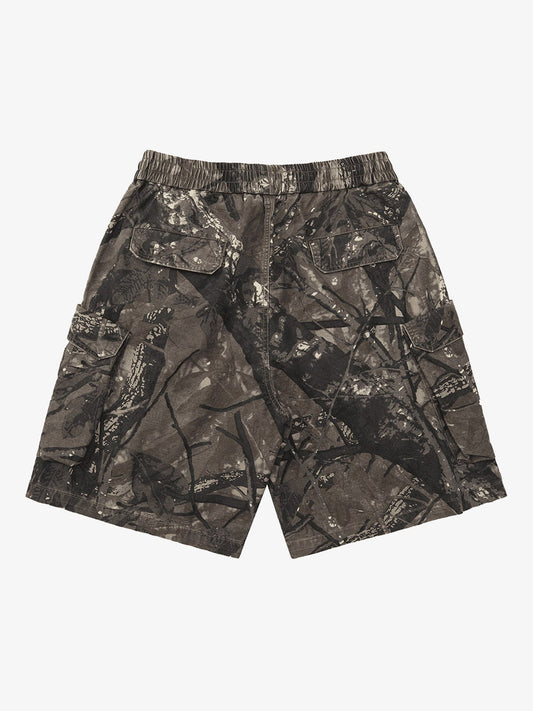 Thesupermade Fallen Leaf Camouflage Pocket Workwear Shorts - 2050 