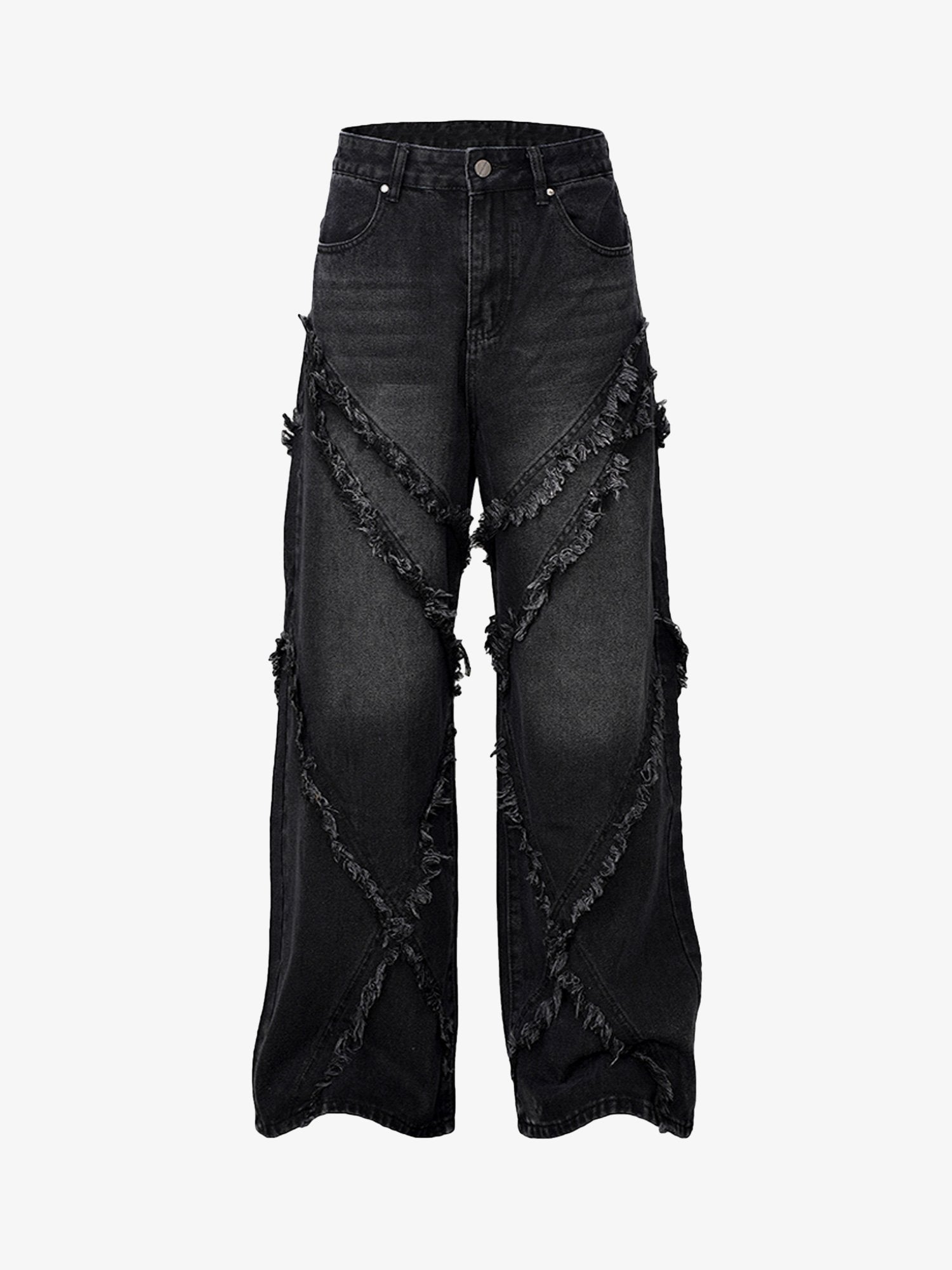 High Street Hip Hop Washed Distressed Jeans | Thesupermade®