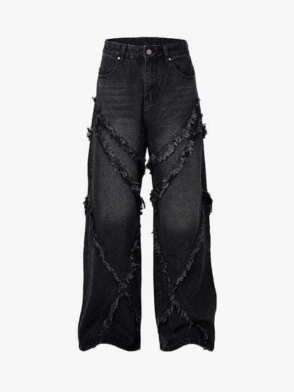 Thesupermade High Street Hip Hop Washed Distressed Jeans - 2069 