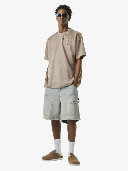 Thesupermade Retro Washed Hip-Hop Shorts 