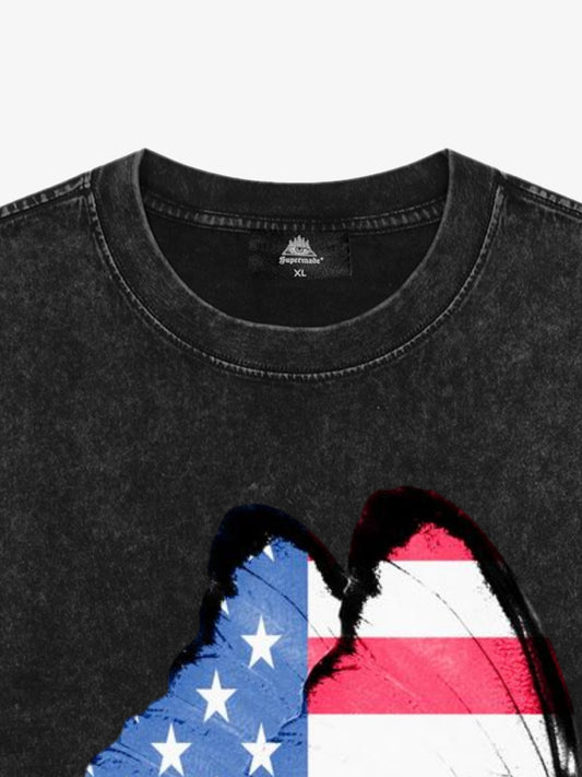 Orginal Street Butterfly Flag Independence Day T-shirt 