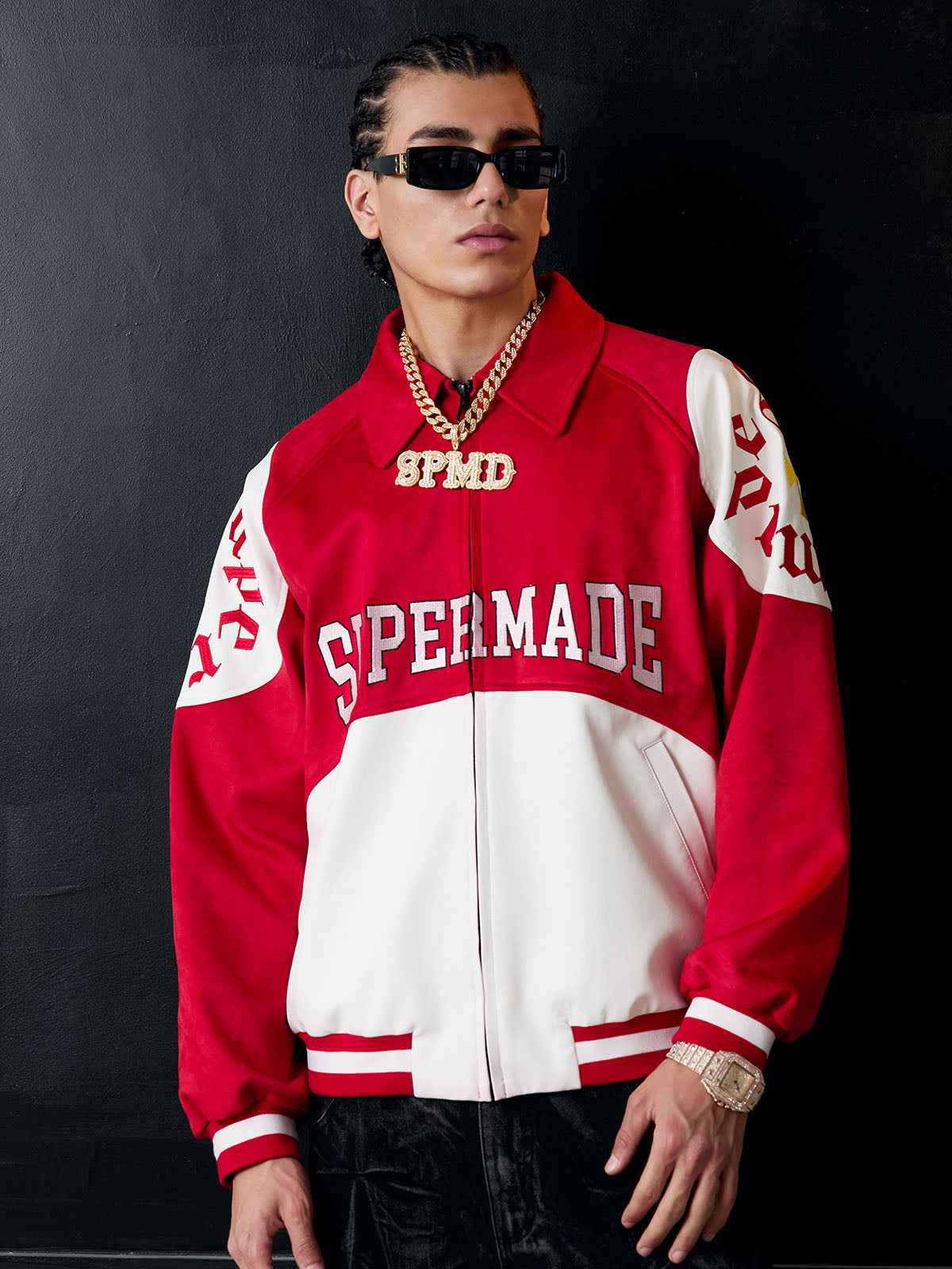 Original Contrast Color Varsity Jacket - 2349 