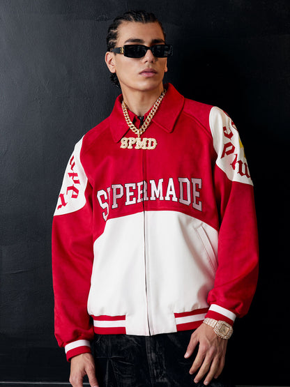 Original Contrast Color Varsity Jacket - 2349 
