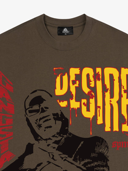 Retro Letter Protrait Graphic Print T-Shirt 