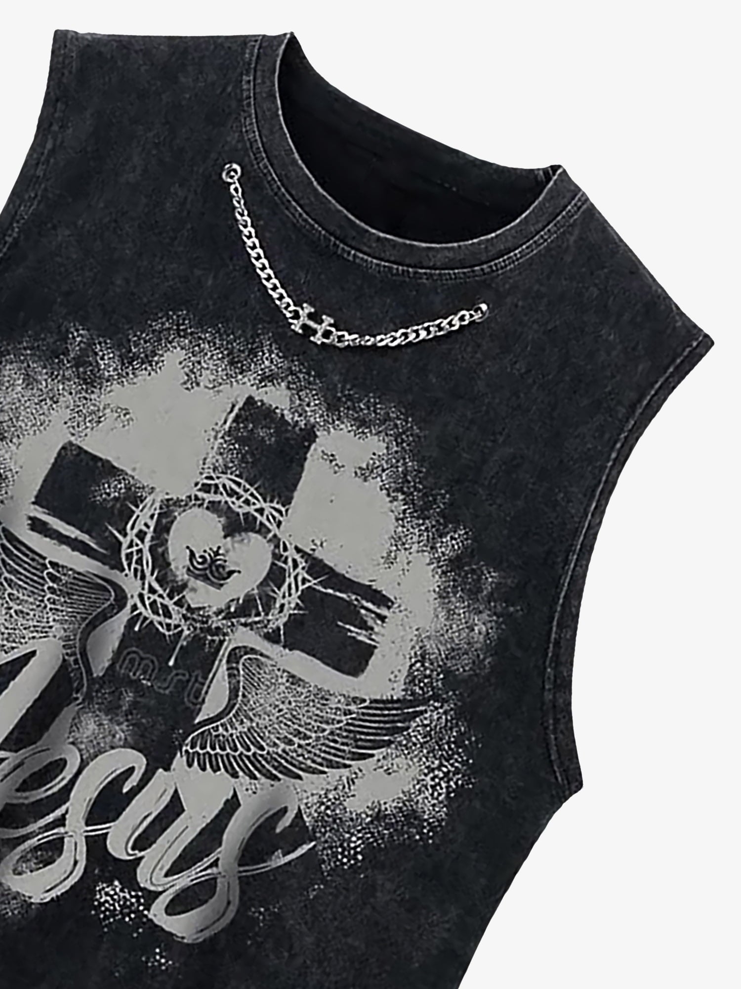 Thesupermade Love Cross Street Rap Sleeveless Vest 