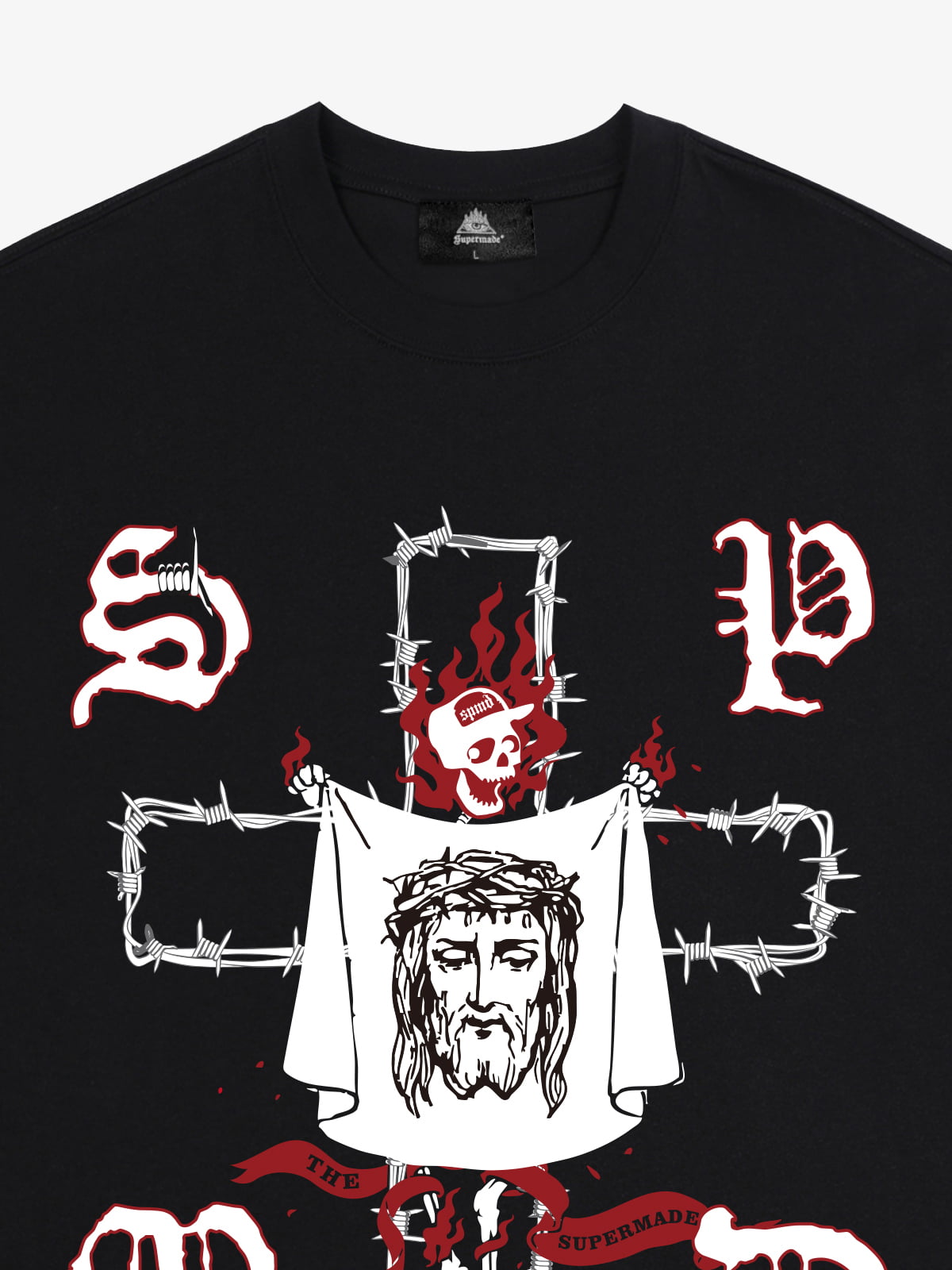 Original Skull and Jesus  Print T-Shirt 