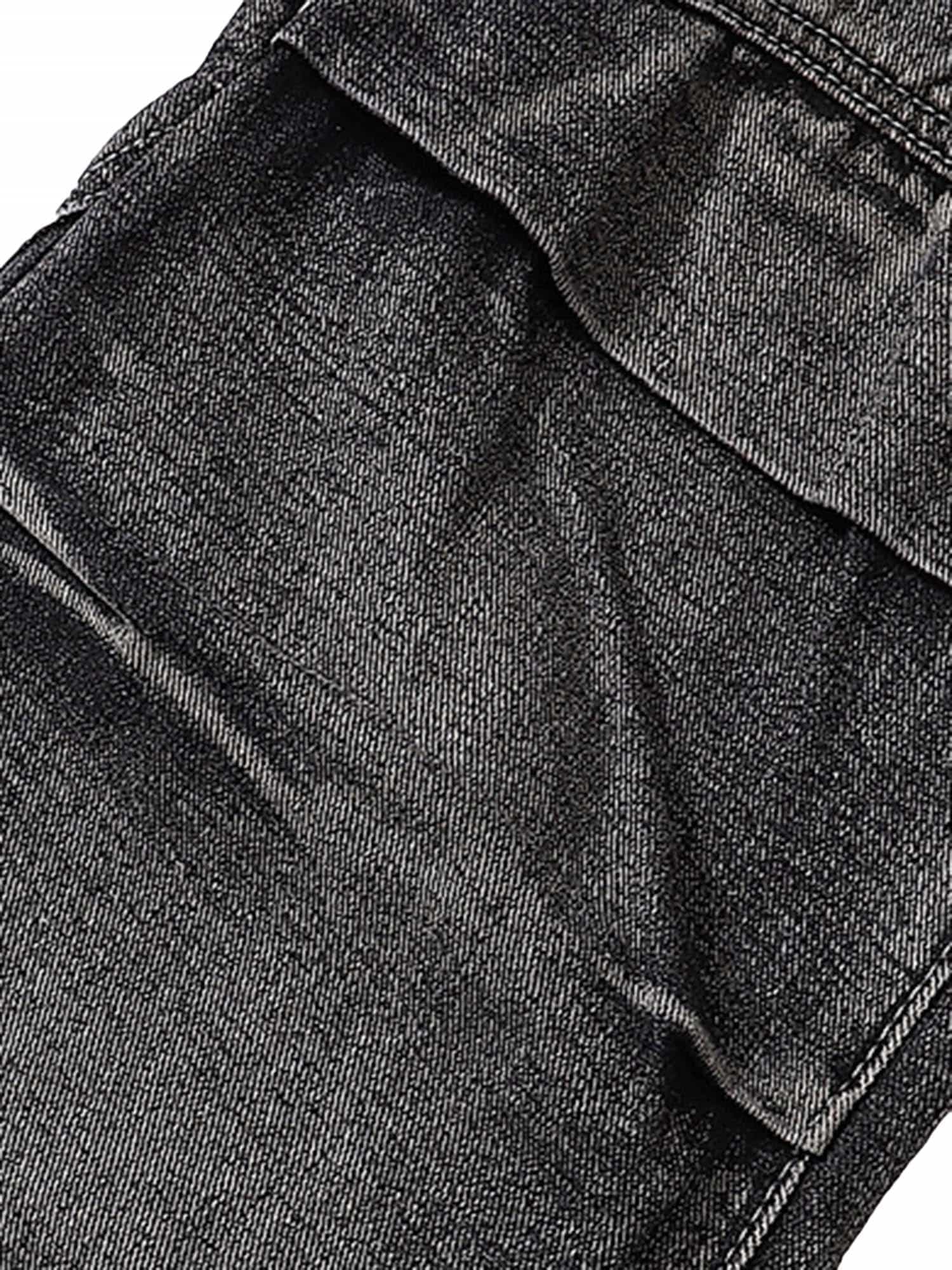 Wasteland Style Washed Distressed Pleated Flare Jeans 