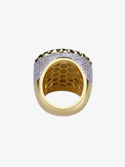 Jesus Zircon Copper Ring 