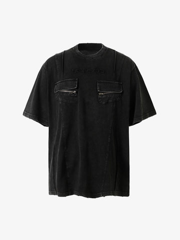 Vintage Washed Multi-Pocket T-Shirt 