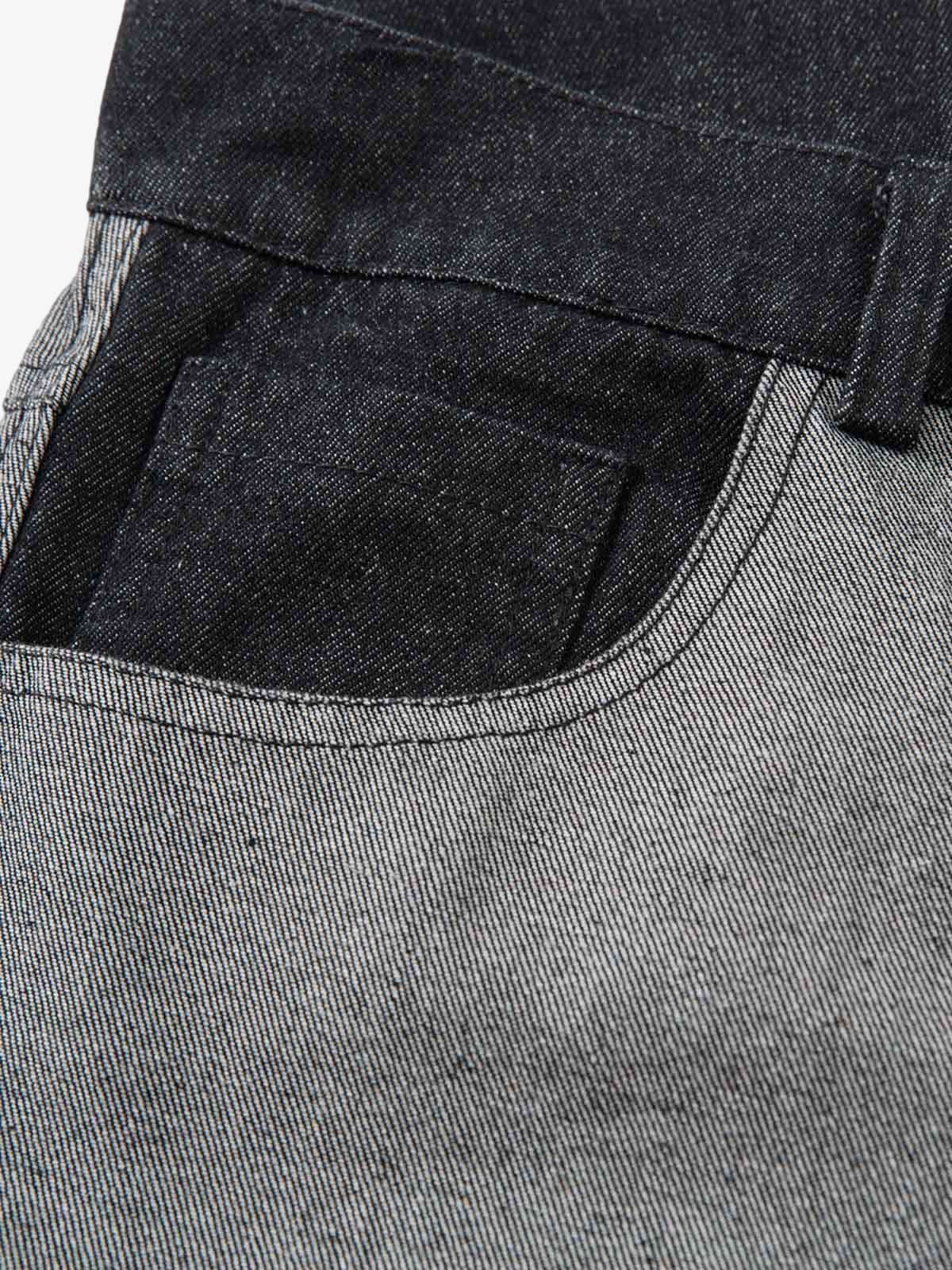 Tribal Flame Print Baggy Jeans 