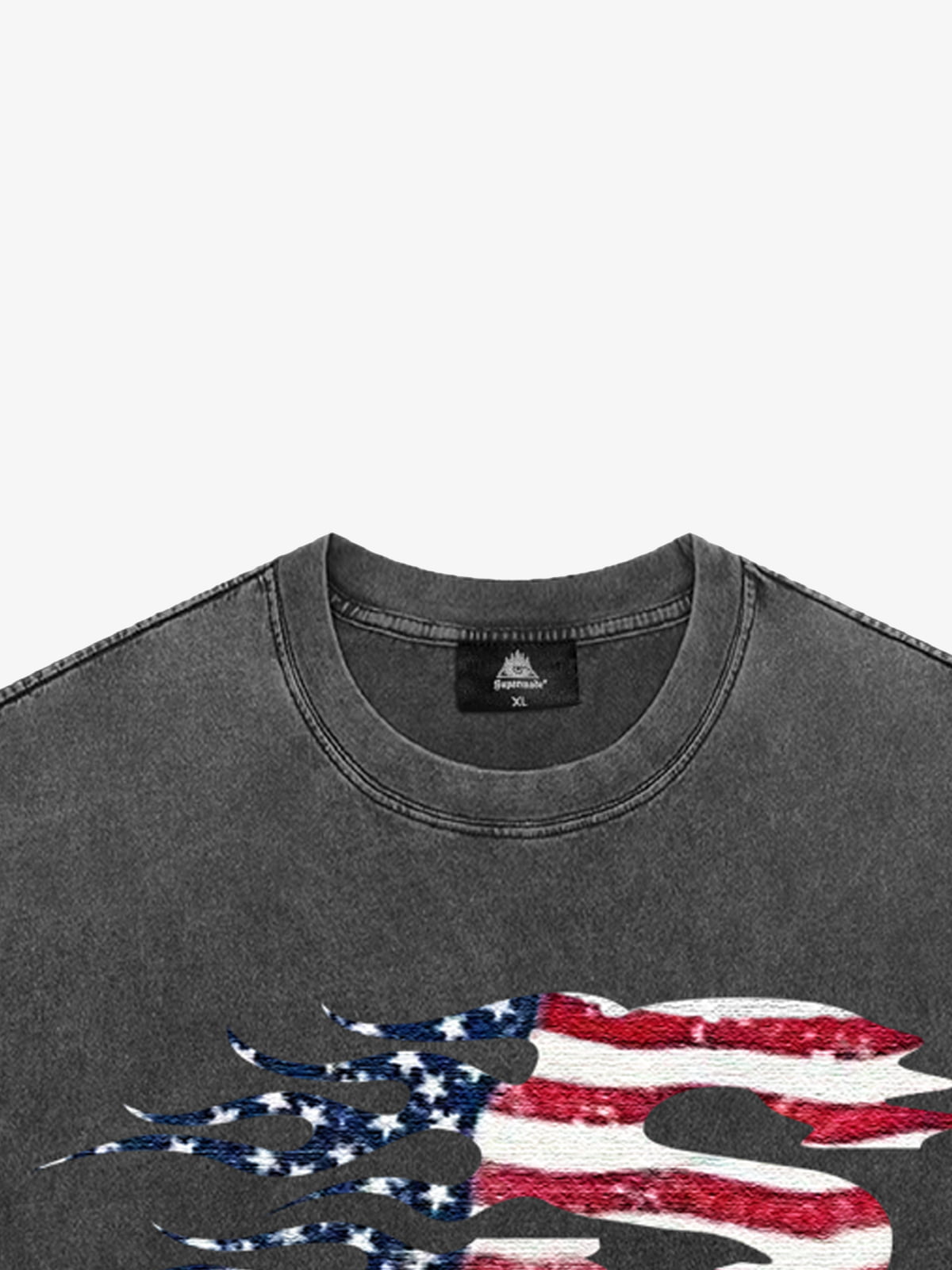 Original Patriotic Flame Graphic T-Shirt 