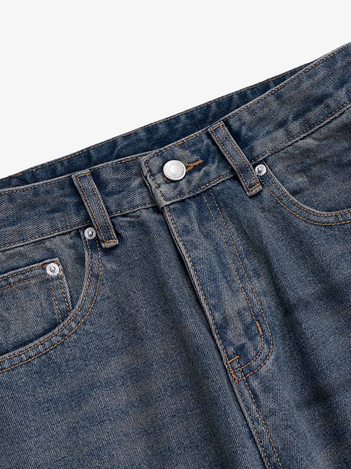 Wasteland Style Ink Splash Baggy Jeans 