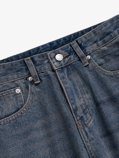 Wasteland Style Ink Splash Baggy Jeans 