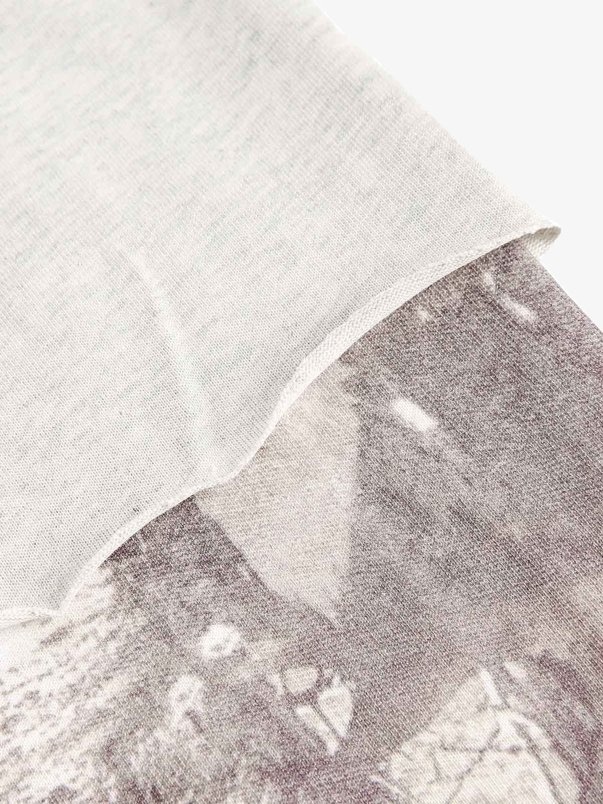Faux Two-Piece Print Long-Sleeve T-shirt 