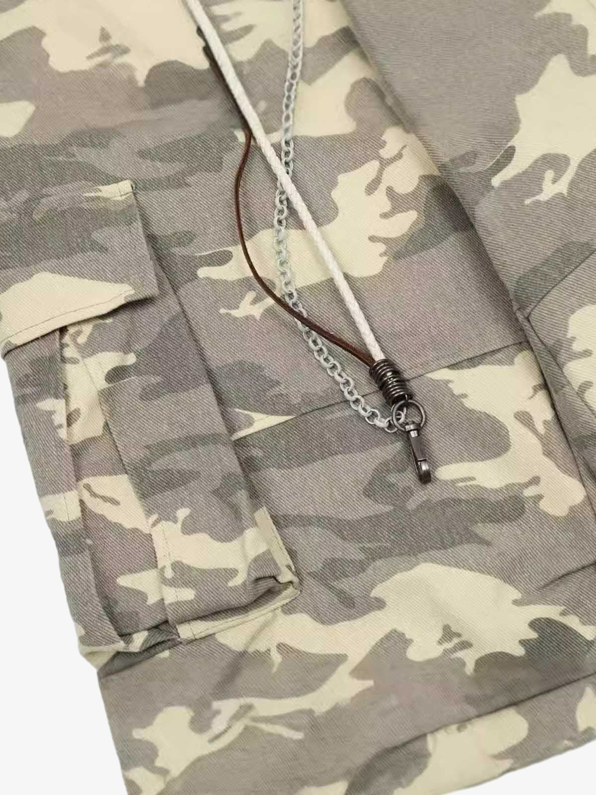 Thesupermade Camouflage Multi Pocket Cargo Pants 