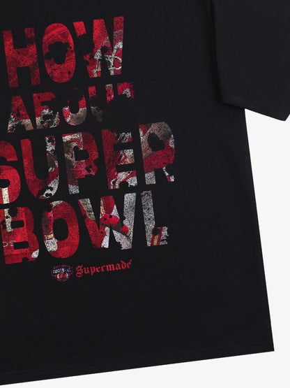 Original Distressed Letters Super Bowl Football Game T-shirt - 2308 