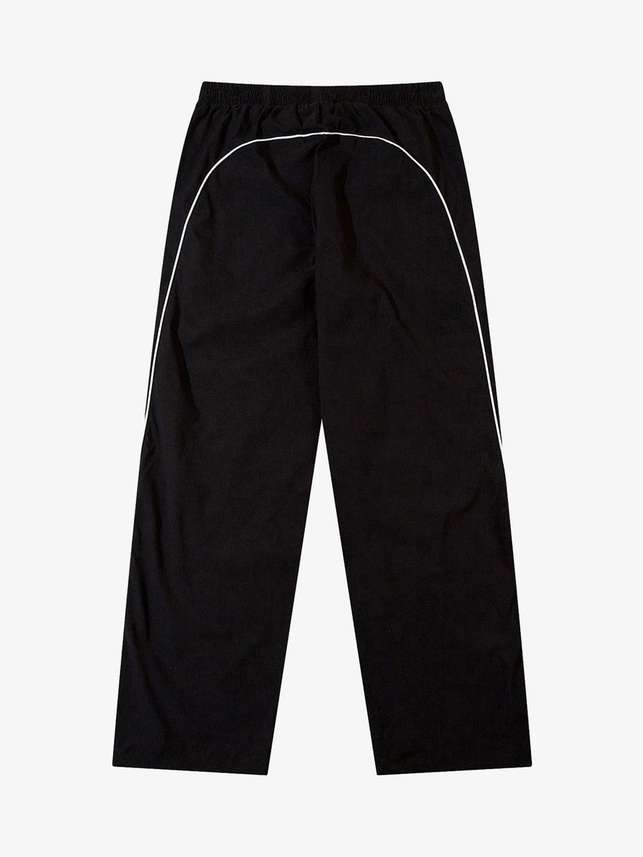 Thesupermade Retro Color Matching Casual Pants; Black / S, Black / M, Black / L, Black / XL, Black / 2XL