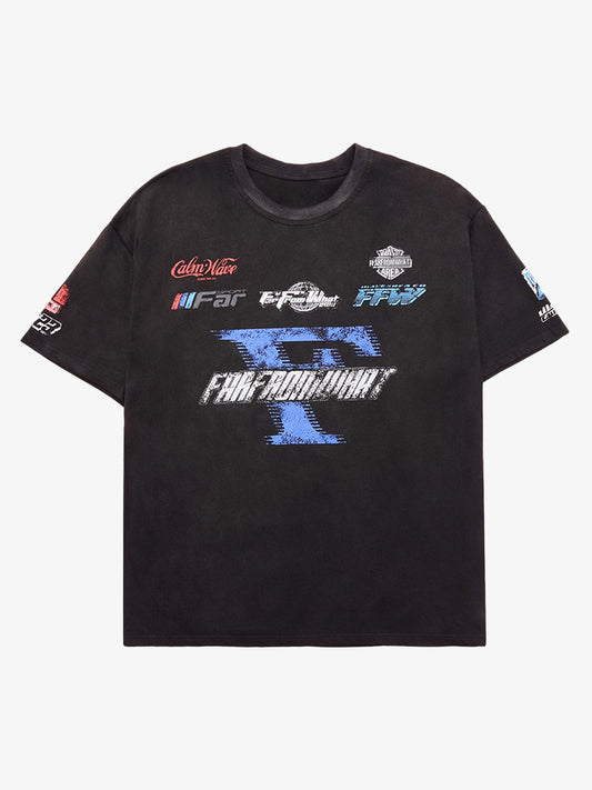 Thesupermade Racing Afterimage Lettering T-shirt 
