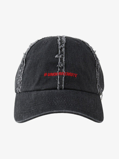 Distressed Denim Baseball Cap 