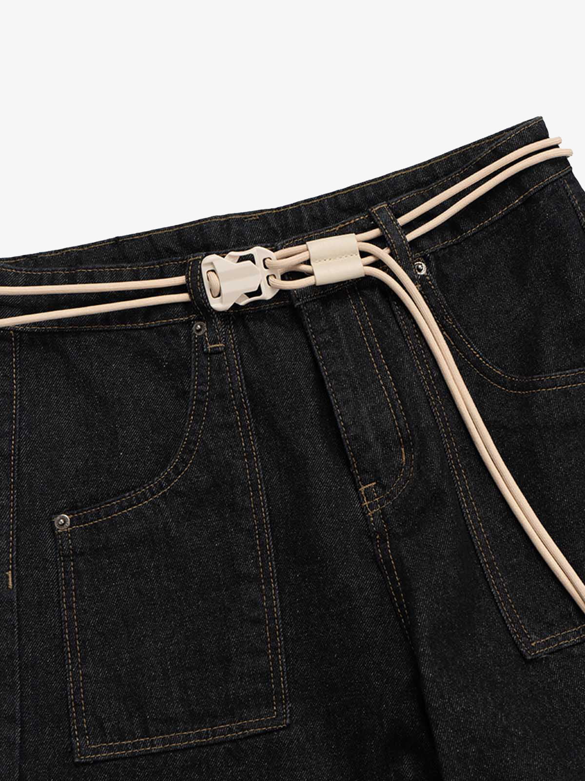 Cleanfit Buckle Belt Baggy Jeans 