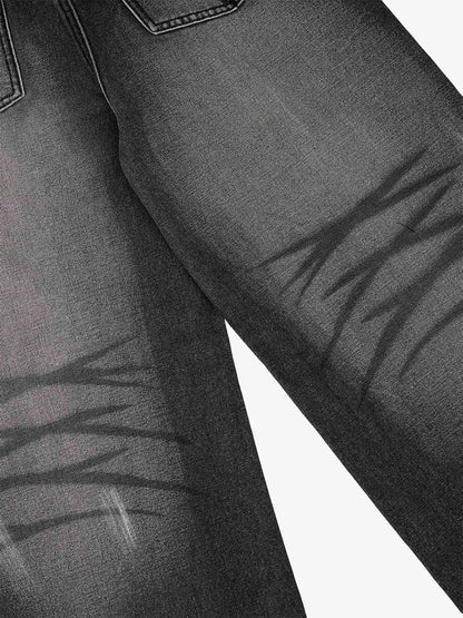 Thesupermade High Street Hip Hop Distressed Washed Jeans 