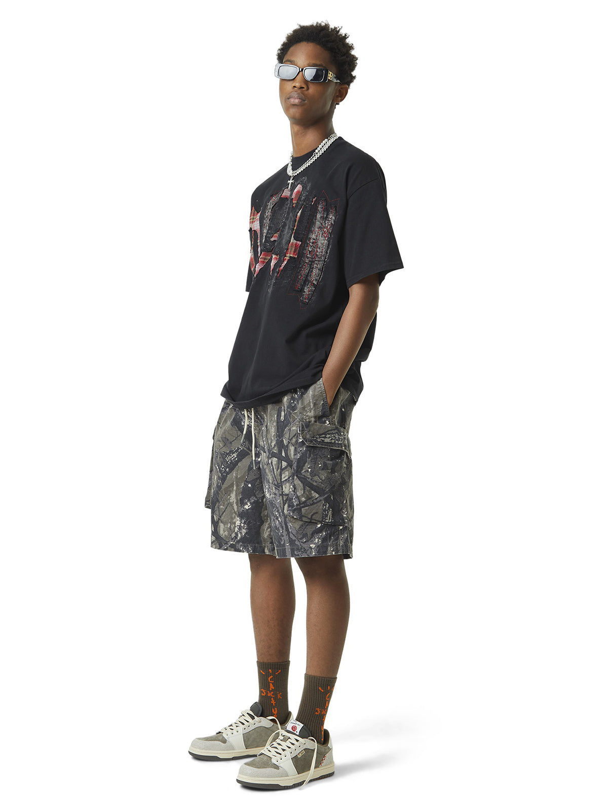 Thesupermade Fallen Leaf Camouflage Pocket Workwear Shorts - 2050 