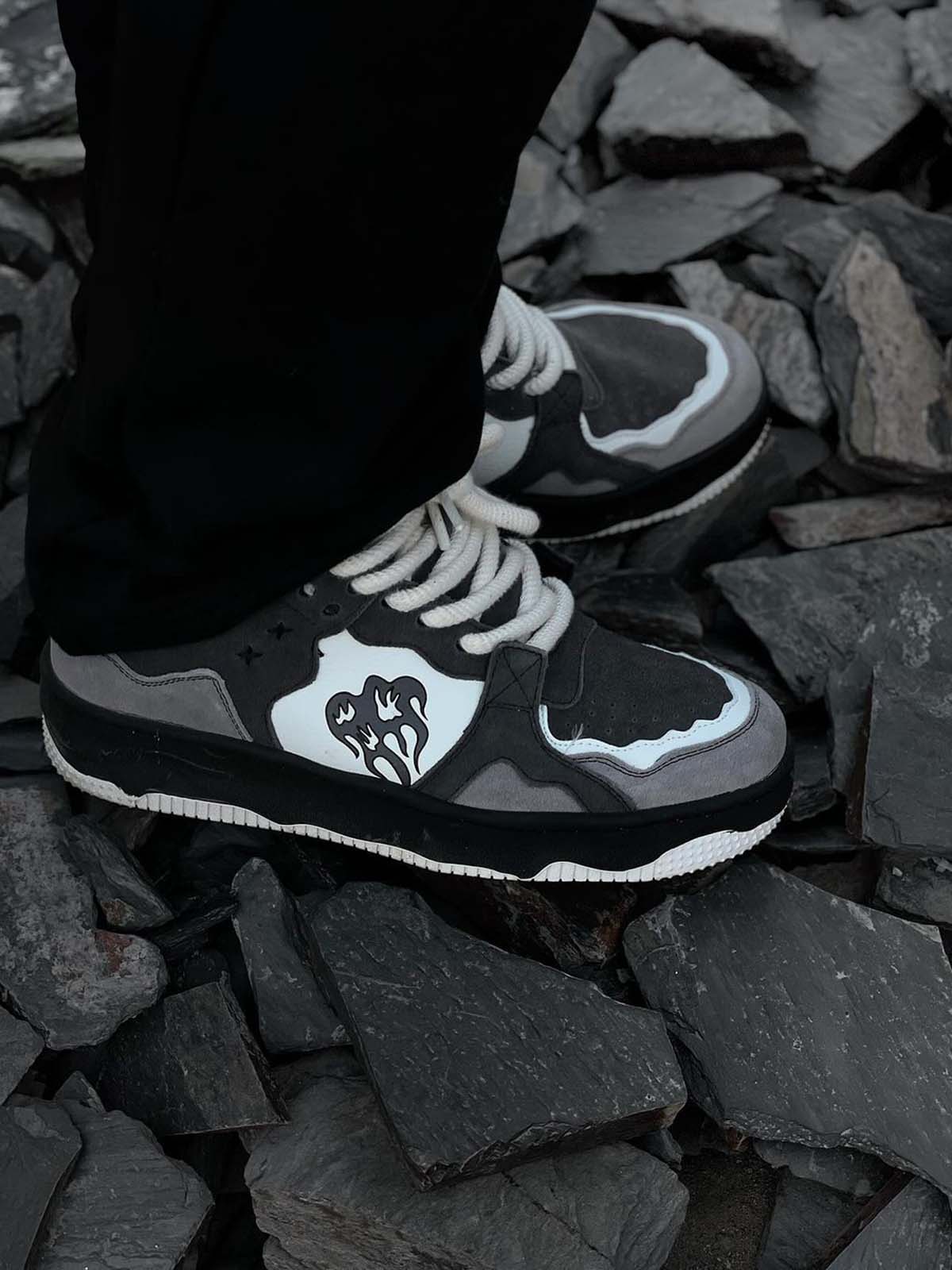 Monochrome Shadowwave Heavy-Duty Street Sneakers-1507 