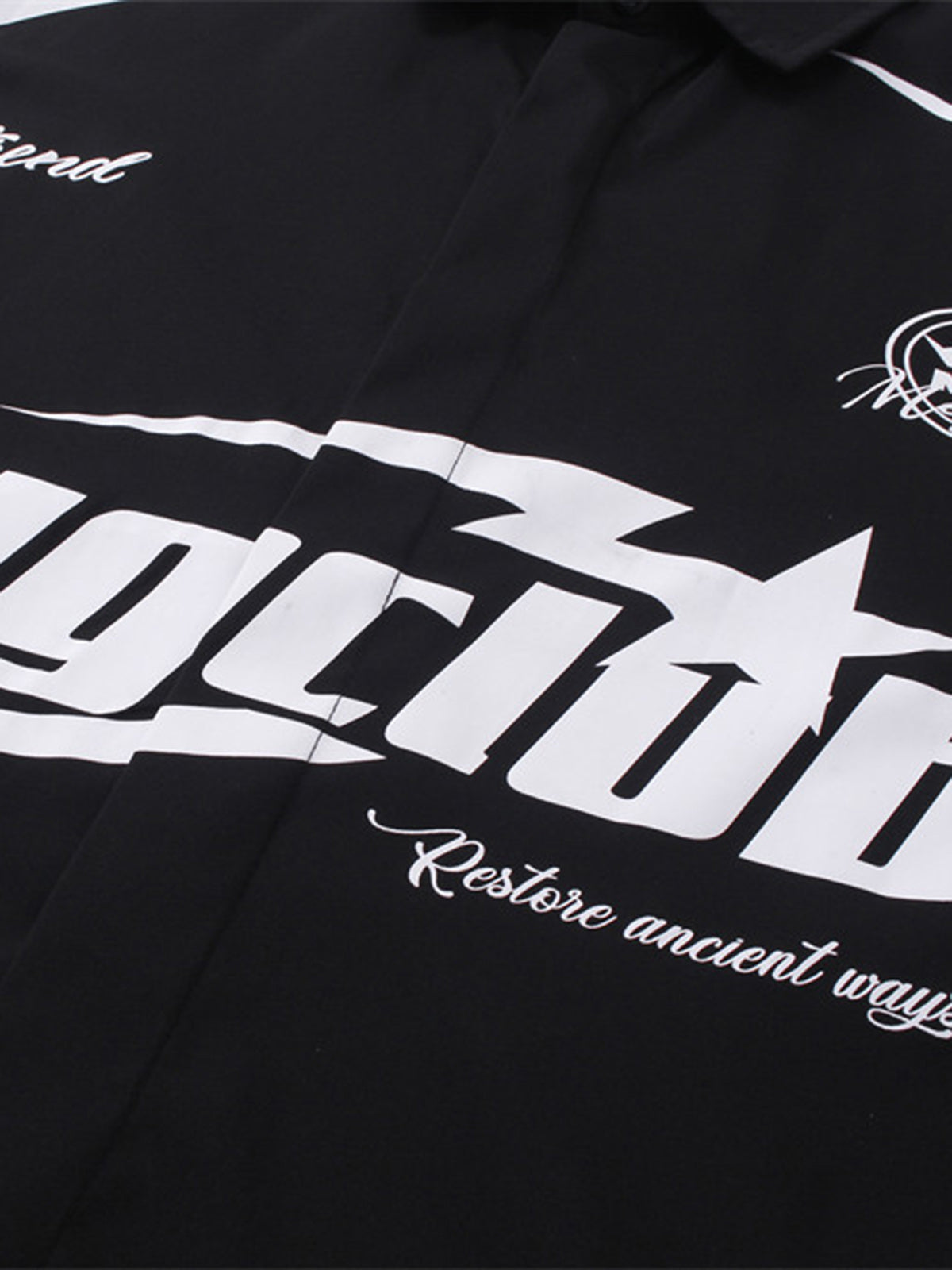 Racing Style Oversized Short Sleeve Shirt 