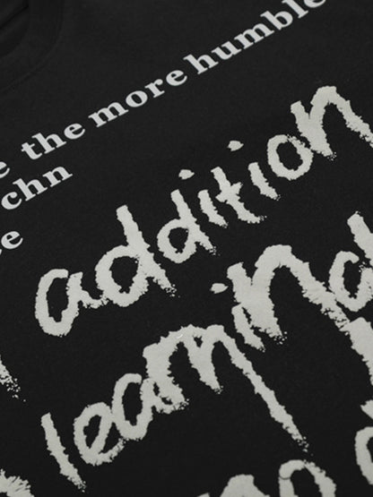 Fun Phantom Letter Print T-shirt 