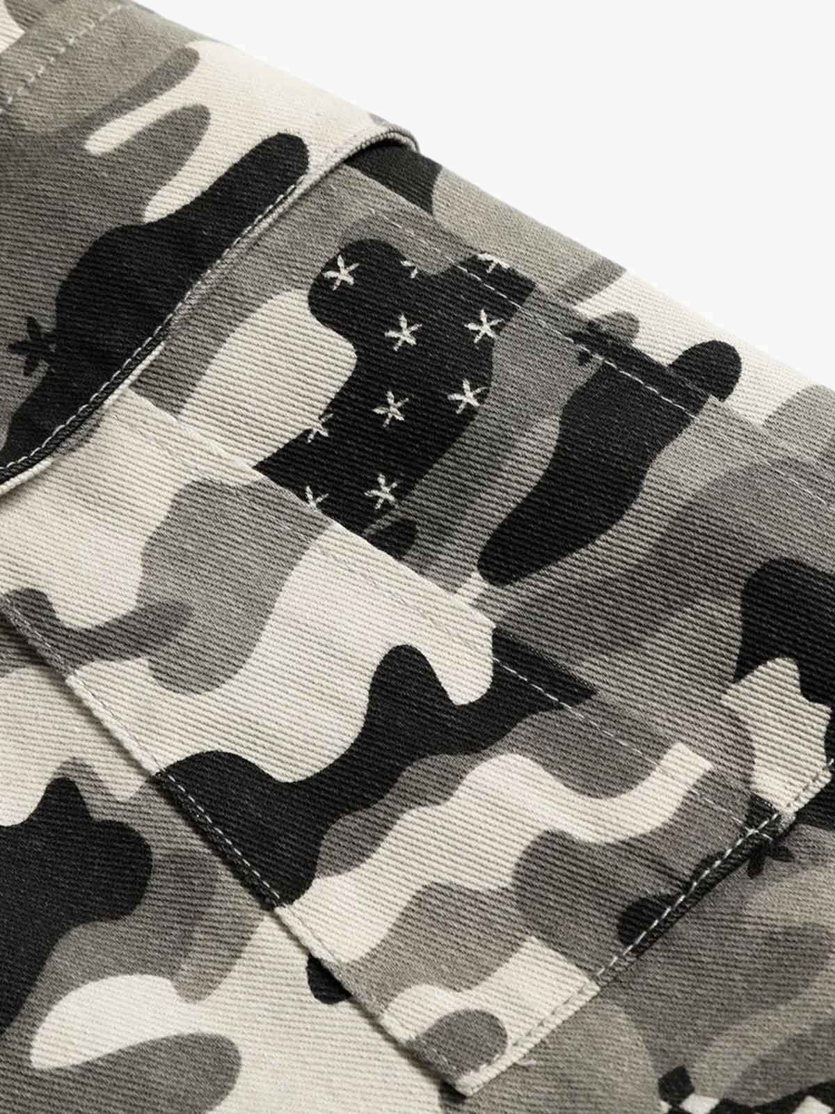 Camouflage Multi-pocket Cargo Jorts - 2429 