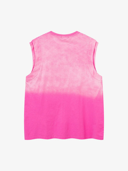 Gradient Embroidered Stars Tank Top 