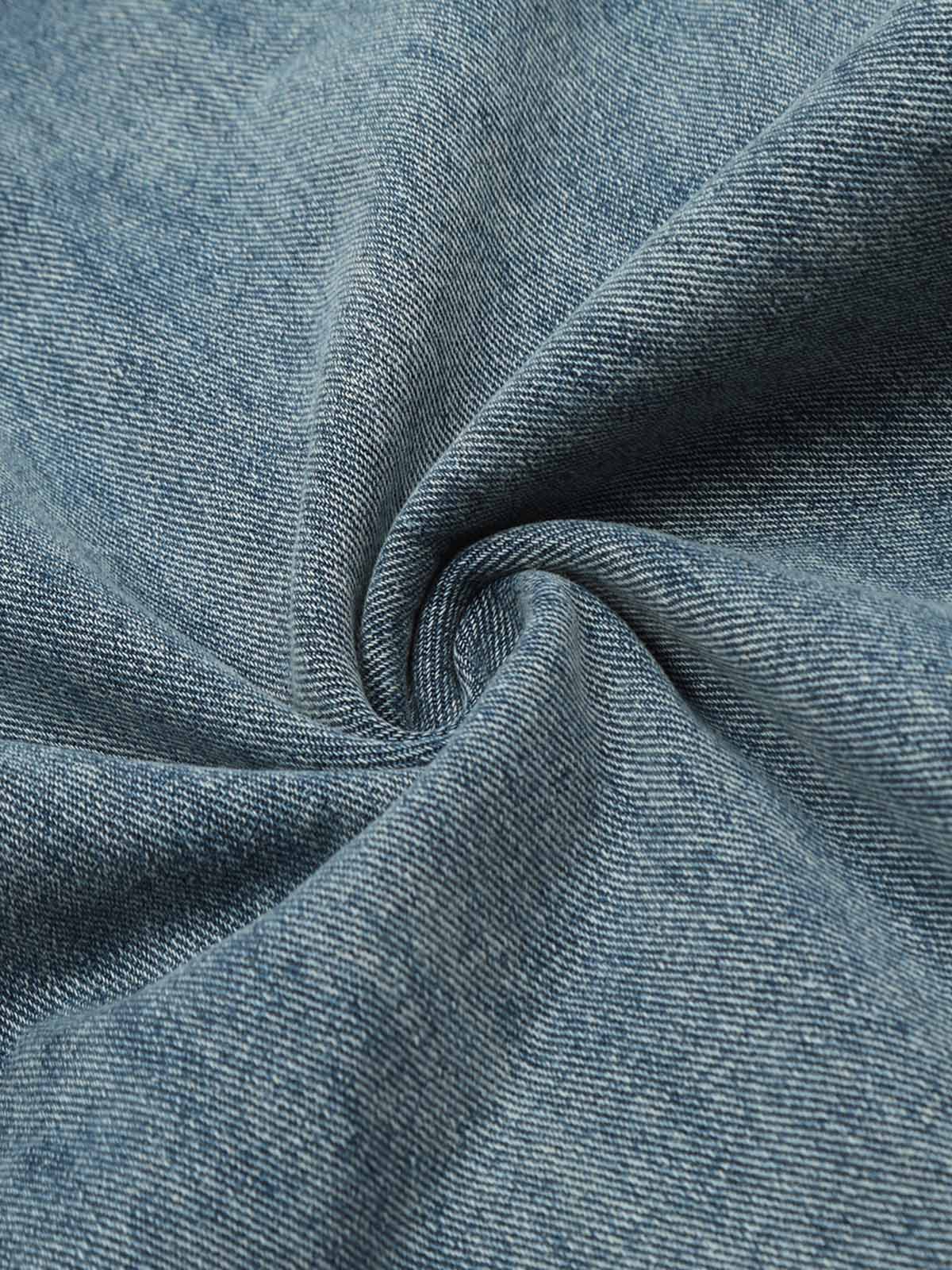 Thesupermade Retro Detachable Strap Multi-Pocket Jeans 