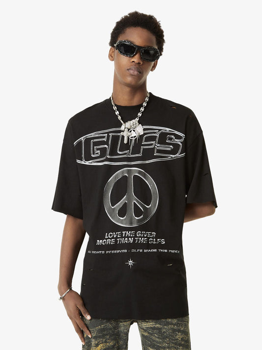 Thesupermade High Street Letter Print Short-sleeved T-shirt 
