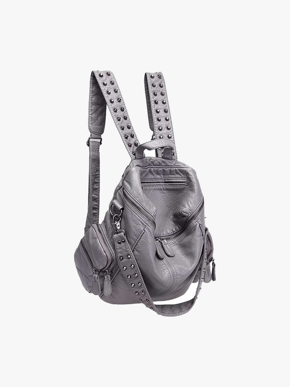 Studded Metallic Backpack - 2527 