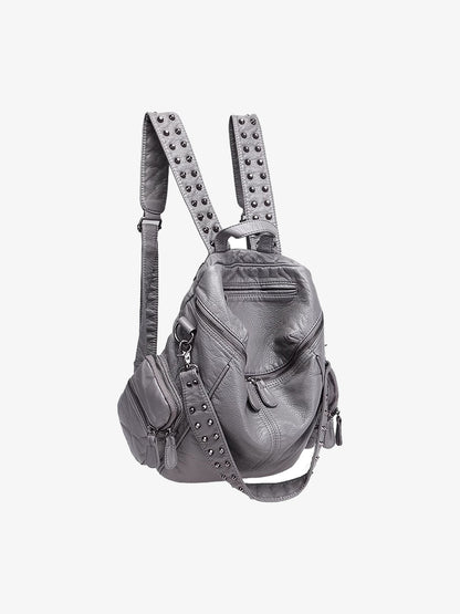 Studded Metallic Backpack - 2527 