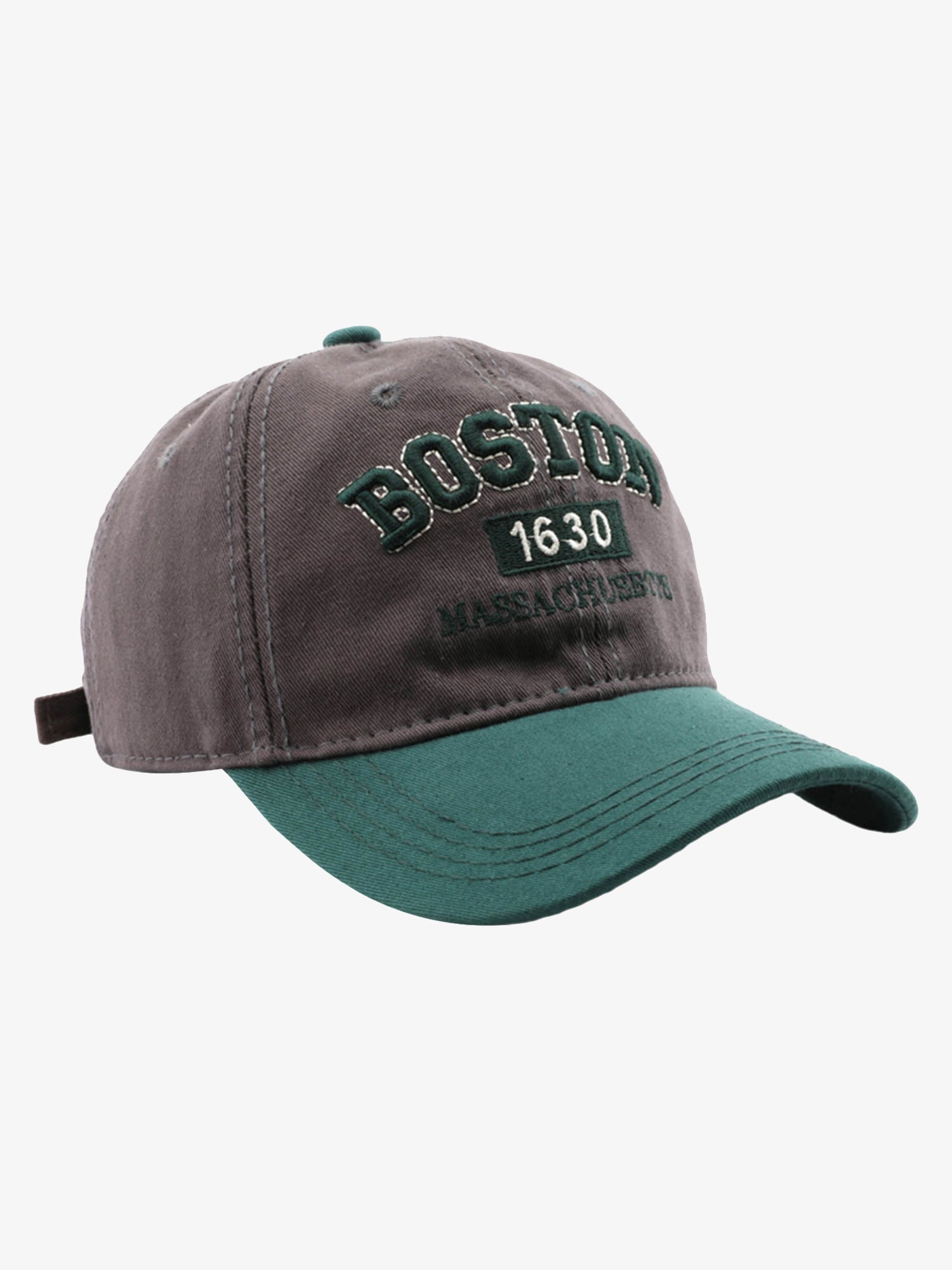 Thesupermade Retro Colorblocked Monogrammed Embroidered Cap 