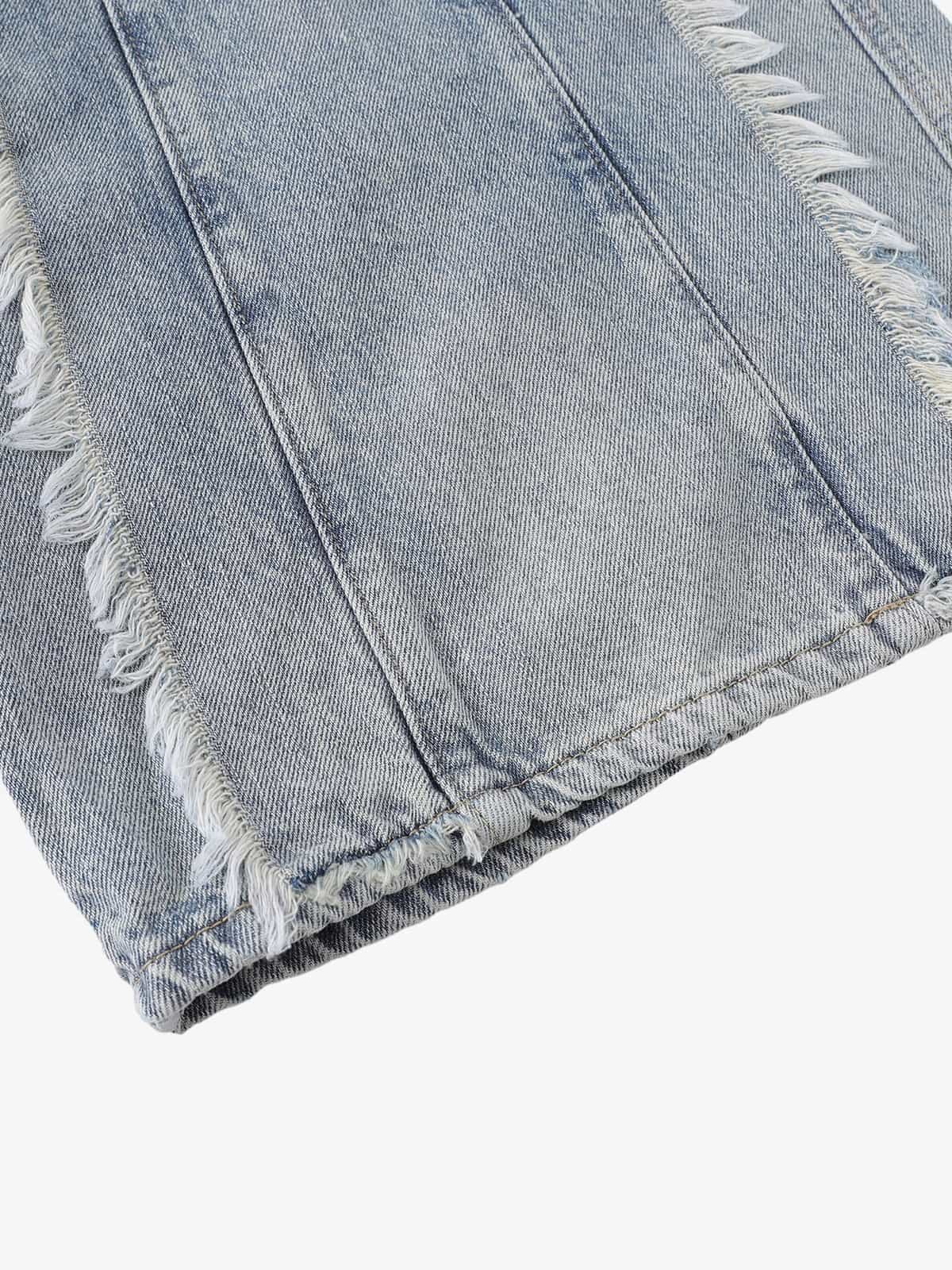 Distressed Frayed Edges Baggy Jeans 