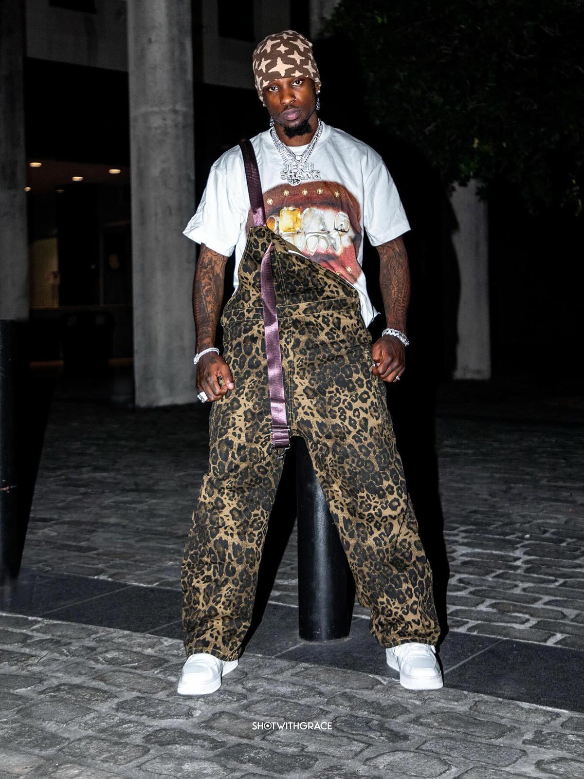 Thesupermade Leopard Print Street Style Workwear Overalls - 2020 