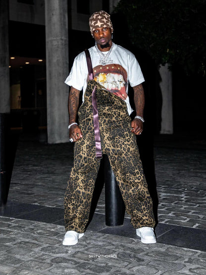 Thesupermade Leopard Print Street Style Workwear Overalls - 2020 