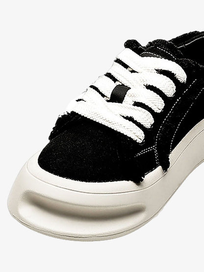 Fuzzy Trim Chunk Shoes - 2379 
