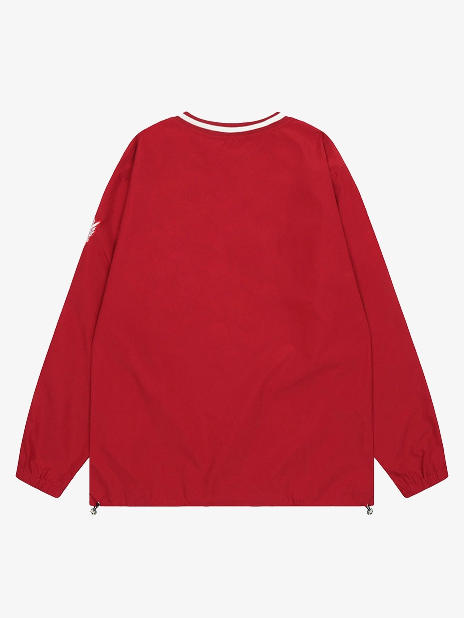 Thesupermade Retro Embroidered Monogrammed V-neck Sweatshirt - 2146 