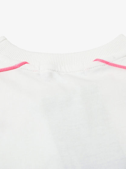 Thesupermade Silver Letter Cross Embroidery Long Sleeve T-shirt 