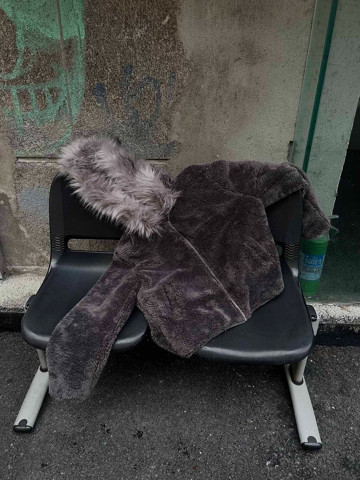 Thesupermade Fur Hooded Quilted Sherpa Jacket - 2304 